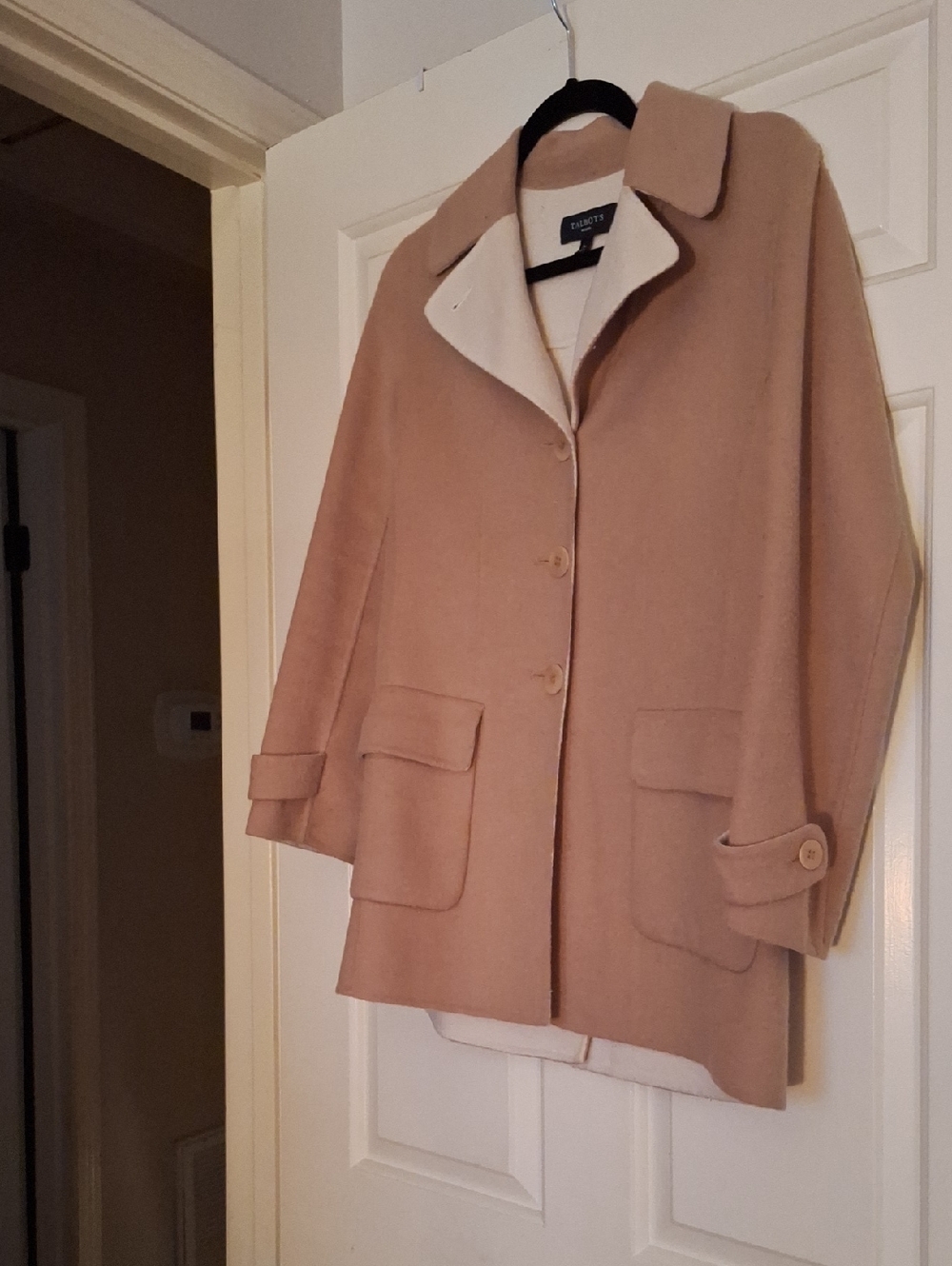 Talbots Women's Camel Beige Pea Coat